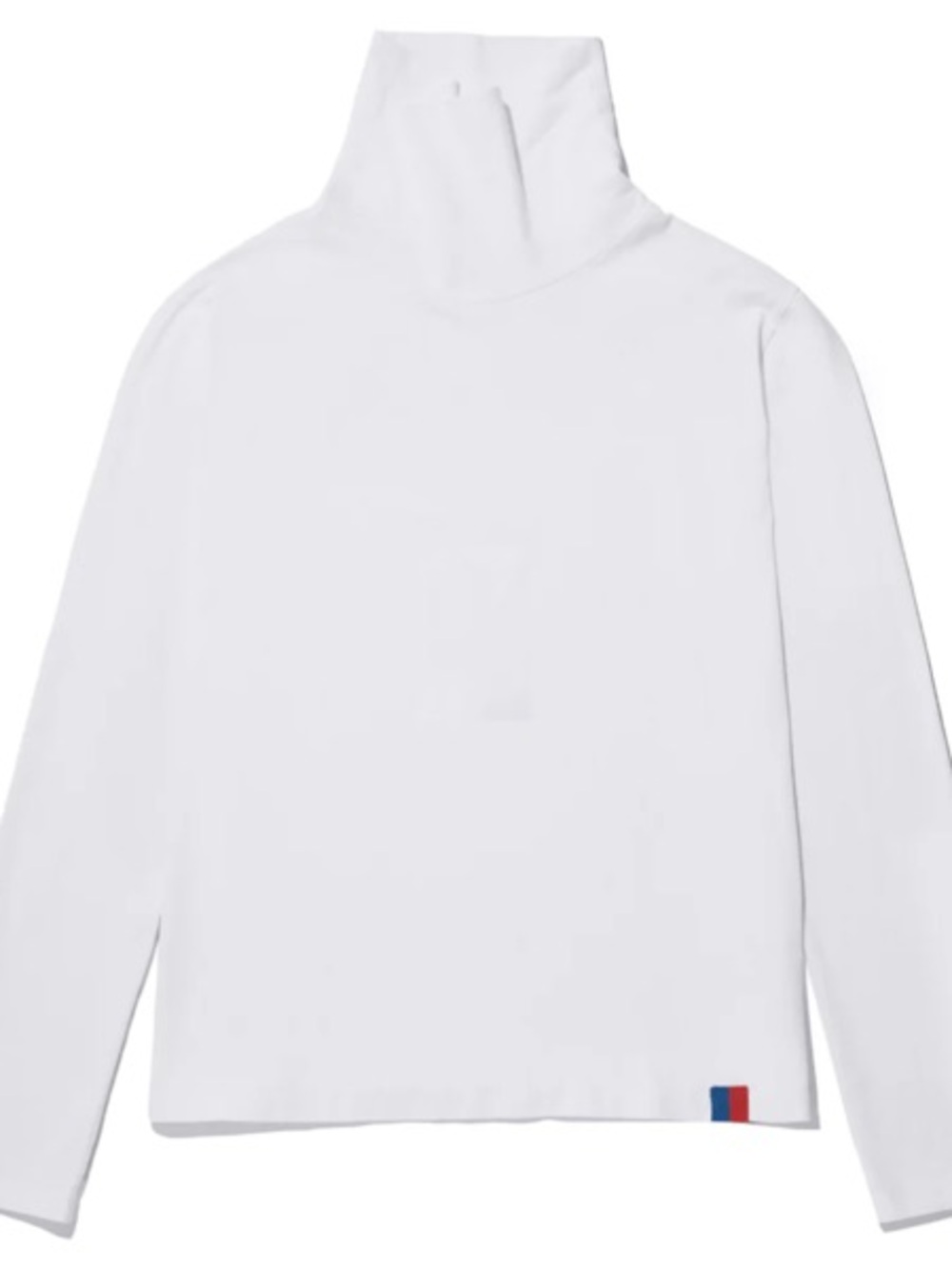Kule white cotton long-sleeve turtleneck